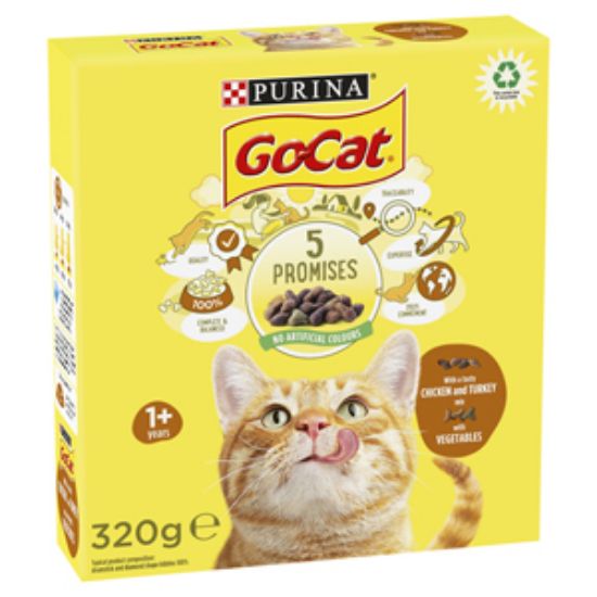 Picture of Go Cat Adult Turkey Chicken Veg 320g x6